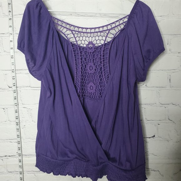 Eye Candy Women's Purple Blouse - Picture 2 of 6